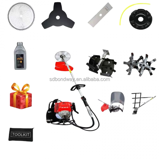 Self-Propelled Gasoline Lawn Mower with Various Accessories Used Condition for Farm Industries