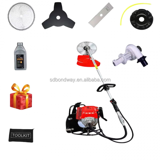 Self-Propelled Gasoline Lawn Mower with Various Accessories Used Condition for Farm Industries