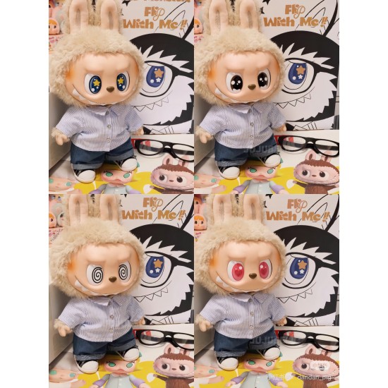 Wholesale 100%  Original POP MART 37cm Labubu Flip with Me Figure Vinyl Face Plush Doll Large Animal Figure Model Cute Doll