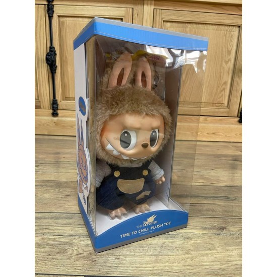 Wholesale 100% POP MART Original the Monsters Labubu 37cm Time to Chill Cute Model Labubu Toy Home Decoration Vinyl Plush Doll