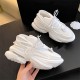 Women's Platform Fashion Sneakers Bullet Spaceship Casual Chunky Shoes Men