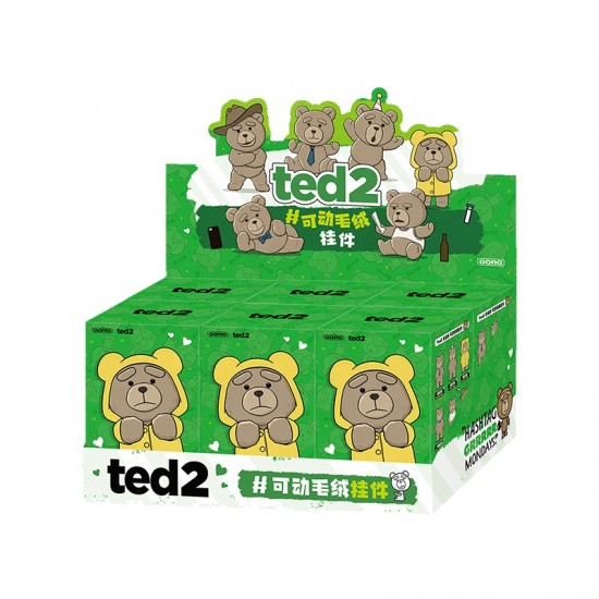 New 100% Original  Official Store Ted2 Bear Series Legit Mystery Blind Box Heart-beating Keychain Plush Toys Doll Gift