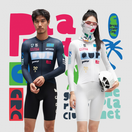 GRC Spring Summer CMYK Colorful Long Sleeves Cycling Clothes Mtb Mountain Dirt Bike Cycling Jersey