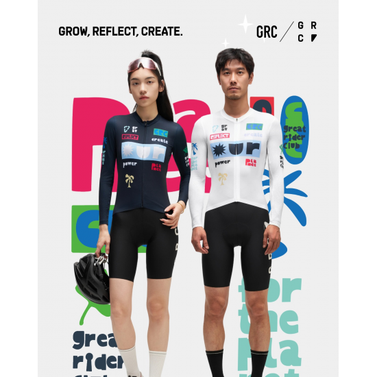 GRC Spring Summer CMYK Colorful Long Sleeves Cycling Clothes Mtb Mountain Dirt Bike Cycling Jersey