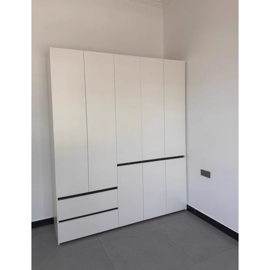 Thickened Solid Wood Freestanding Wardrobe - 60cm Deep Bedroom Storage Cabinet, Home Full-House Closet for Clothes Organizing