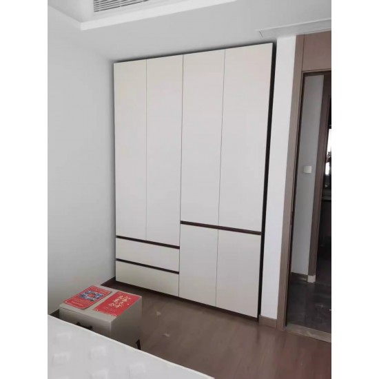 Thickened Solid Wood Freestanding Wardrobe - 60cm Deep Bedroom Storage Cabinet, Home Full-House Closet for Clothes Organizing