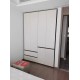 Thickened Solid Wood Freestanding Wardrobe - 60cm Deep Bedroom Storage Cabinet, Home Full-House Closet for Clothes Organizing