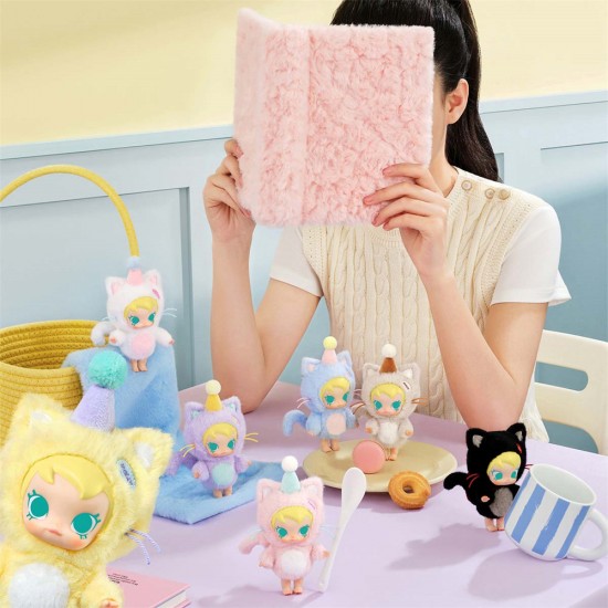 Official Baby Molly Pocket Friends Series, Vinyl Plush Toys Blind Box with Mini Figure Keychain Pendant, Lovely Collectible Gift