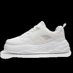 2025 New Style Men's White Shoes Casual Height Increase PU Upper Men Designer Sneakers