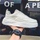 2025 New Style Men's White Shoes Casual Height Increase PU Upper Men Designer Sneakers