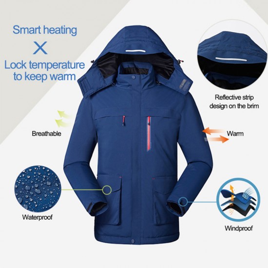 Custom Logo Electric Heated Jacket Men Women Winter Battery Heated Jacket