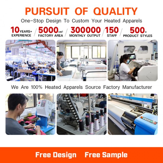 Custom Logo Electric Heated Jacket Men Women Winter Battery Heated Jacket