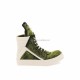 Unisex Chunky Sneakers Unisex Men Oversized Green Hair Boot Ankle Dress Shoes Calf Hair Leather Extended High-top Sneakers
