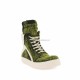 Unisex Chunky Sneakers Unisex Men Oversized Green Hair Boot Ankle Dress Shoes Calf Hair Leather Extended High-top Sneakers
