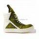 Unisex Chunky Sneakers Unisex Men Oversized Green Hair Boot Ankle Dress Shoes Calf Hair Leather Extended High-top Sneakers