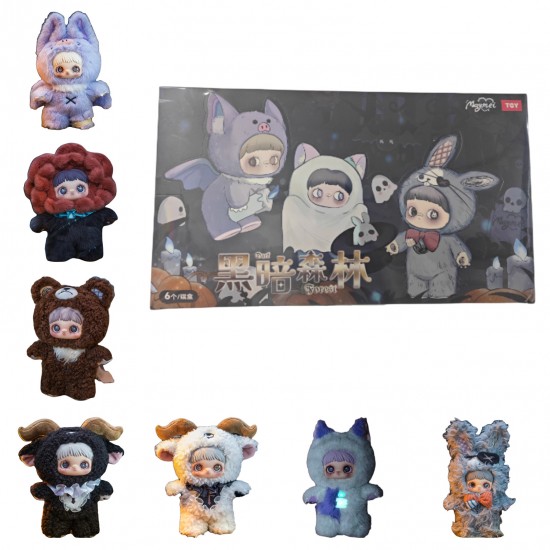 Maymei Dark Forest Series Kawaii HiToys Plushie Vinyl Figure Cute Xmas Gift 1 Pack Mystery Box Keychain Pendant V2 Plush Box