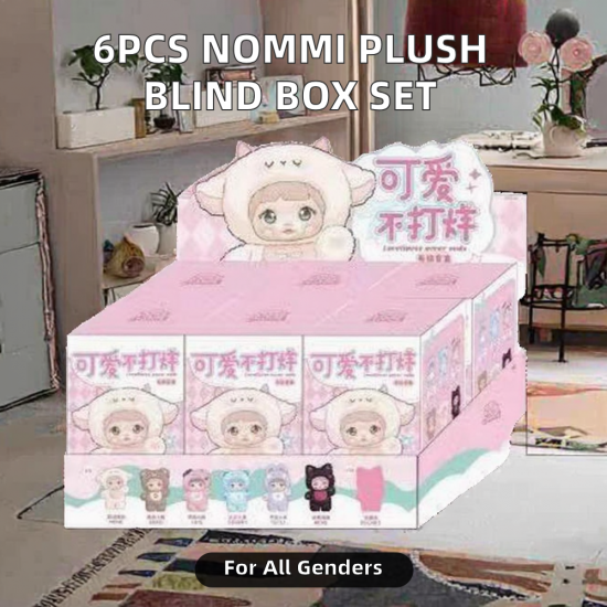 Stock 6pcs Nommi Glutinous Rice Series Plush Blind Box Cute Not Closing Whole Hand-made Play Doll Orn Featuring Cinnamoroll