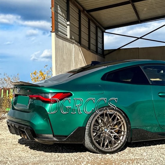 For BMW 4 Series G22 Coupe&M4 G82 PSM Style Dry Carbon Fiber Rear Spoiler Trunk Wing 2020-2025