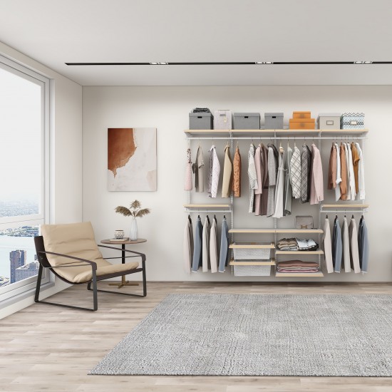 Portable Height-Adjustable Wall Bookshelf Coat Stand Student Desk for Office Bedroom Living Room Home Furniture for Clothing