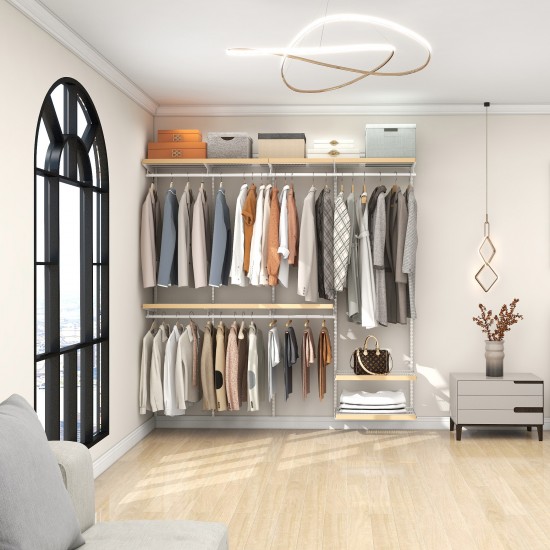 Portable Height-Adjustable Wall Bookshelf Coat Stand Student Desk for Office Bedroom Living Room Home Furniture for Clothing