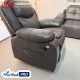 Modern European Recliner Sofa New Single Leather Manual Leather Manicure Chair Multifunctional Rocking Massage for Living Room