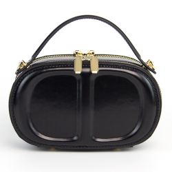 Women's New Genuine Leather Top Handle Crossbody Handbag Adjustable Strap Everyday Casual Fashion Tote Purse Zip Geometric