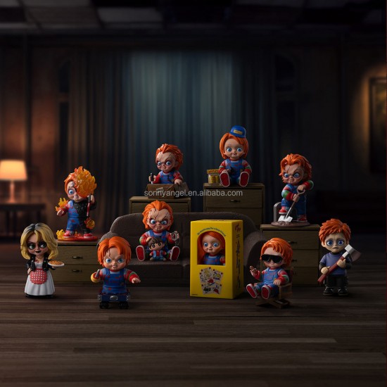 POPMART Original Limited Chucky Franchise Series Figures Series Vinyl Plush Hand-made Blind Box Christmas and Halloween Gifts