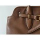 Vintage Style Vegetable Tanned Sheepskin Shell Tote Bag, Multi-Way Leather Handbag for Women