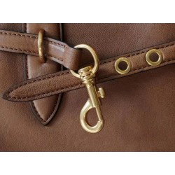 Vintage Style Vegetable Tanned Sheepskin Shell Tote Bag, Multi-Way Leather Handbag for Women