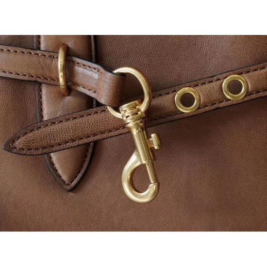 Vintage Style Vegetable Tanned Sheepskin Shell Tote Bag, Multi-Way Leather Handbag for Women