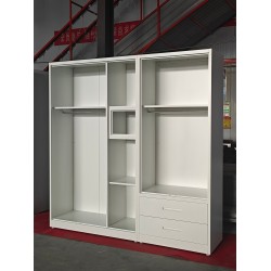 Custom Printed Pattern Metal Bedroom Furniture 5 Swing Door Steel Wardrobe Minimalist Clothes Storage Closet Manufacturer Sale