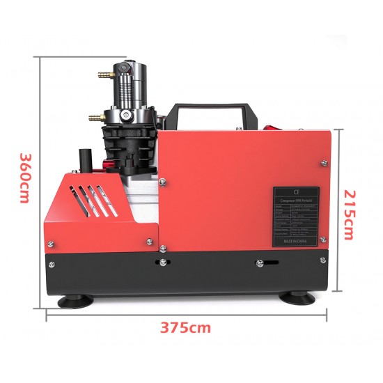 TUXING Auto Stop 300bar New Design 4500Psi 30Mpa 110V 220V High Pressure Outdoor PCP Hunting Air Compressor for Paintball Game