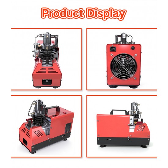 TUXING Auto Stop 300bar New Design 4500Psi 30Mpa 110V 220V High Pressure Outdoor PCP Hunting Air Compressor for Paintball Game