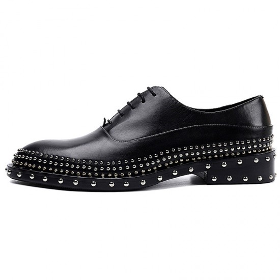 Oxford shoes - men's genuine leather lace-up comfortable trendy business formal men's leather shoes