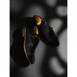 New trendy shoes - 202 durable leather thick-soled low-heeled fashionable retro men's leather shoes