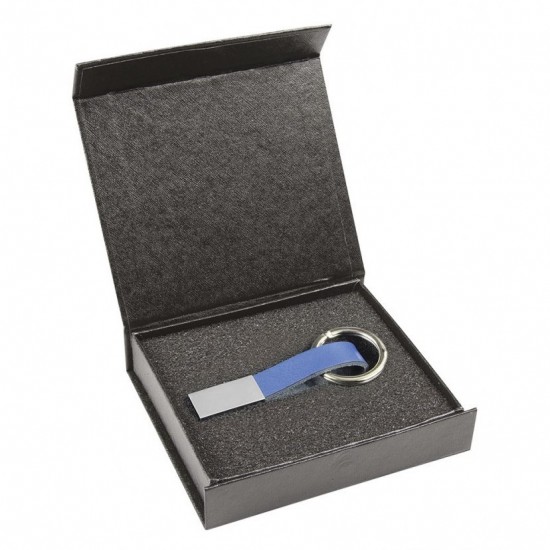 USB Blue Leather Keychain Thumb Drive 1GB Capacity Micro USB USB Type-C 2.0 Interfaces Engraved Logo Packaged Gift Box New