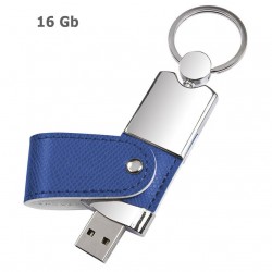 Blue Leather USB Keychain Thumb Drive 1GB Capacity Micro USB 2.0 USB Type-C Interfaces Engraved Logo Gift Box Packaging New