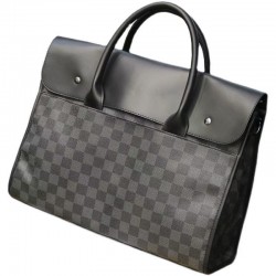 Leather Messenger Handbag Crossbody Bag for Men Purse iPad Bag for Business Office Work School with Adjustable Strap Black