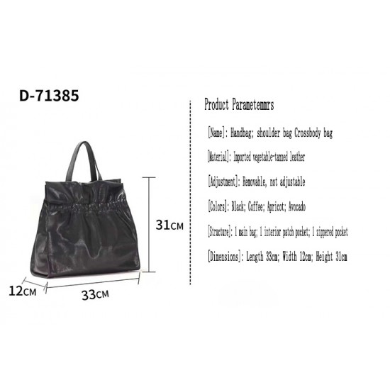 Vintage Vegetable-Tanned Leather Tote Bag - Women's Multi-Functional Handbag/Shoulder/Crossbody Bag with Retro Design