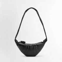 Imported Sheepskin Horn Backpack Genuine Leather Handbag Wallet Dumpling Bag with Open Style Fashion Messenger Bag