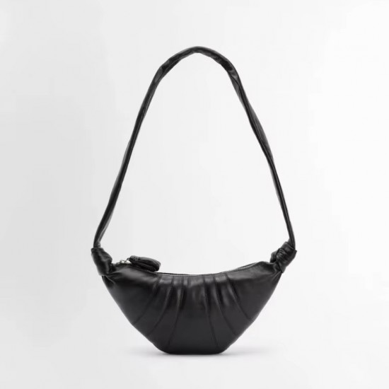 Imported Sheepskin Horn Backpack Genuine Leather Handbag Wallet Dumpling Bag with Open Style Fashion Messenger Bag