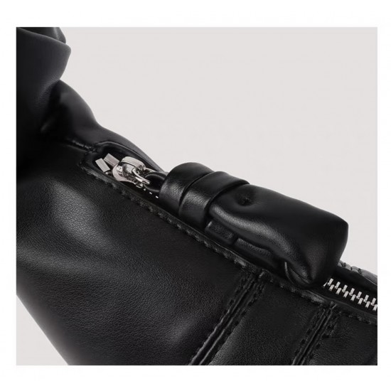 Imported Sheepskin Horn Backpack Genuine Leather Handbag Wallet Dumpling Bag with Open Style Fashion Messenger Bag