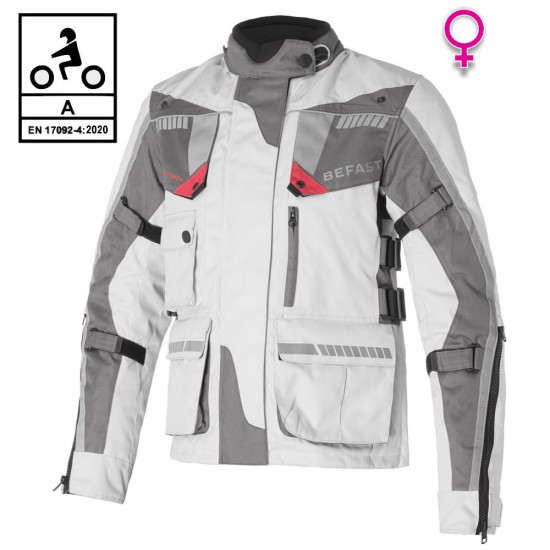 Befast TOURING TECH Lady CE 3 layer woman touring jacket Black Grey  3XL
