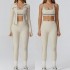 Hot Sale Sportswear Running Fitness Yoga Clothes Breathable Gym Sets With Full Zipper Jacket 3 Pcs Yoga Set for Women
