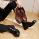 Men's handmade full leather comfortable leather shoes, retro water-resistant casual and versatile shoes