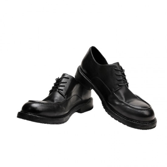 Men's handmade full leather comfortable leather shoes, retro water-resistant casual and versatile shoes