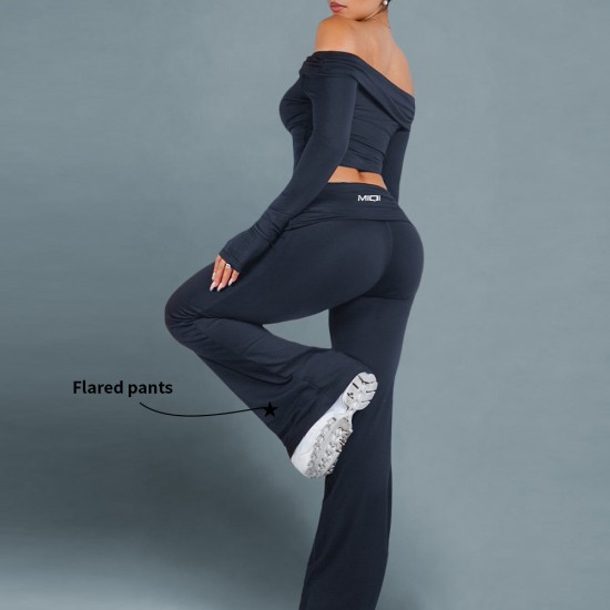 Women Casual Sports Yoga Wear 2pcs High-Stretch Quick Dry Breathable Gym Workout Clothes Sets