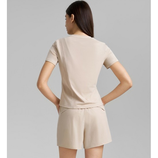 Customized Women's Sportswear Sets - Short-sleeved Shorts and Gym Workout Clothes - Pilates Sets for Exercise Training