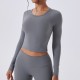 2Pcs Gym Set Women Long Sleeve Tops Gym Suit Fitness Clothes Activewear Workout Sets