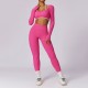 Sportswear Gym Clothes Sexy Long Sleeve 2 Piece Scrunch Leggings and Bra Set Workout Set Custom Yoga Fitness Women Yoga Set